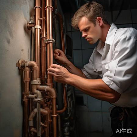 确保水管牢固，用管道胶水密封，