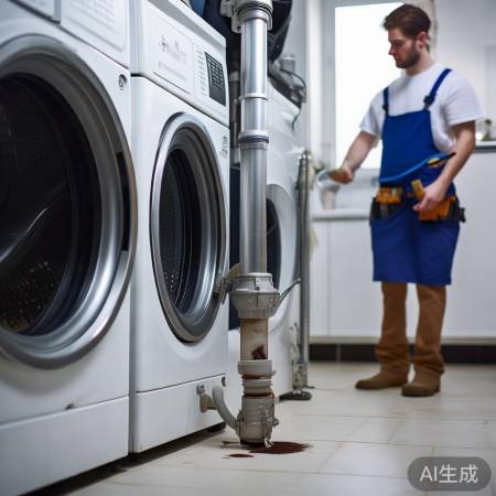 洗衣机排水管，定期检查防堵塞。