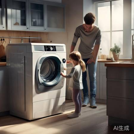 美的洗衣机：小心操作，安全第一