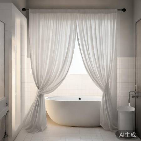 浴室窗帘巧妙应用