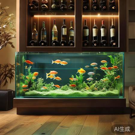 鱼缸上安装红酒柜的实用方案