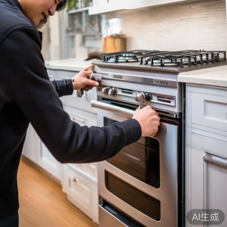 测量橱柜尺寸，标记打孔位