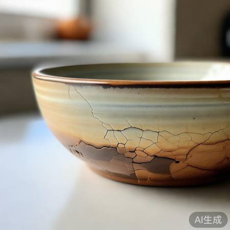 餐具质量差，高温烤后釉面损伤变