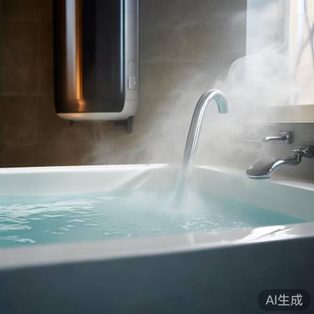 洗澡控温40度,防水溅热水器。