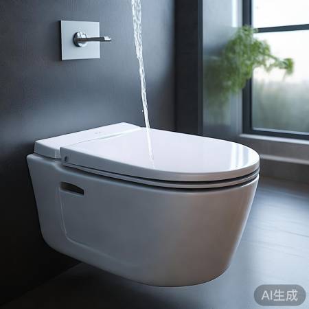 自动冲洗壁挂马桶，卫生节水新体