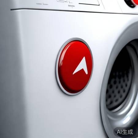 洗衣机面板红圈白图标志