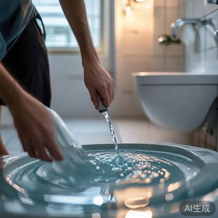 紧急停水，用洗手池水冲洗马桶