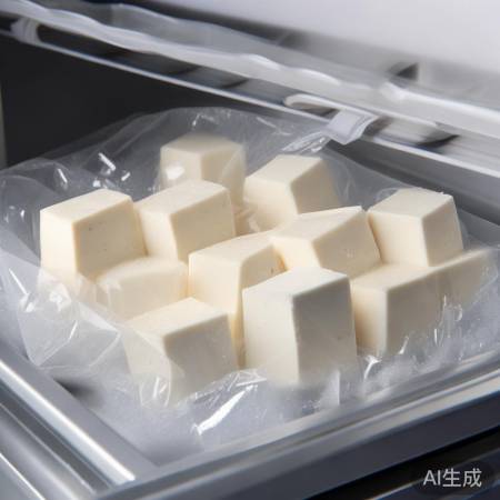 豆腐冷冻4小时，速冻保鲜。
