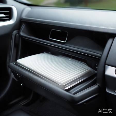 福睿斯空调滤芯在手套箱下方。