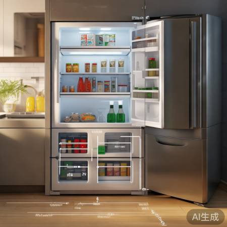 冰箱最大储长计算：隔板抽屉长度