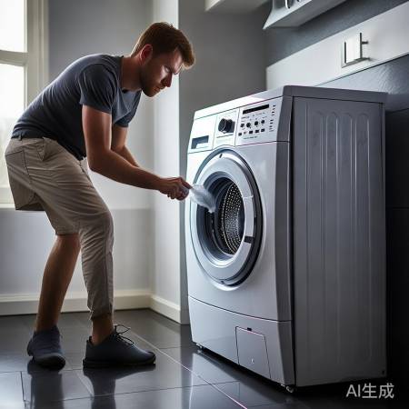 洗衣机清洗完毕，检测运行正常。