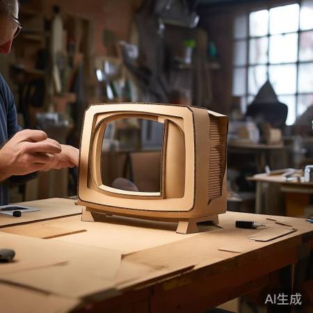 “创意电视框架,纸板DIY乐趣