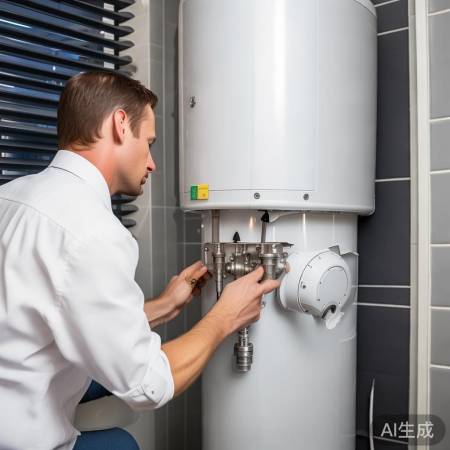 安装热水器，关闭阀门，套紧三通