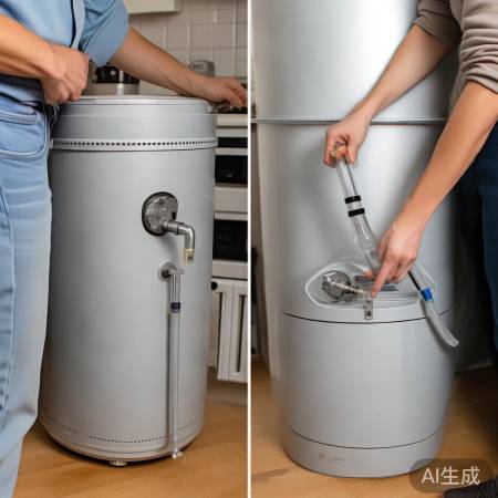 热水器加水，先断电，再接水管。