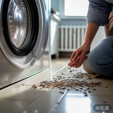 小心易损物，洗衣机堵塞处理法