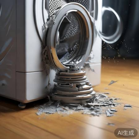 洗衣机减震装置损坏，易晃动