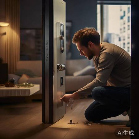 指纹锁被遮挡，移开钥匙卡片。