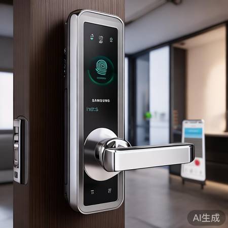 三星指纹锁,无边框设计,多解锁