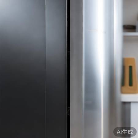 美的冰箱523云墨系列：隐藏把