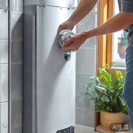 “定期清洗热水器，水垢无忧”