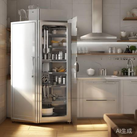 480mm消毒柜，厨房布局佳