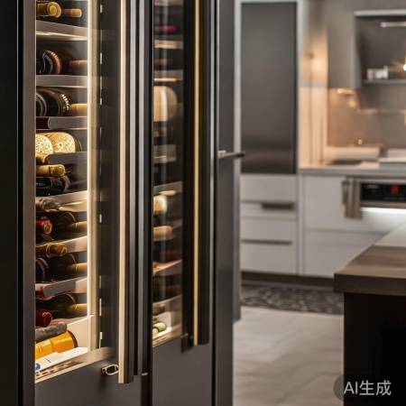 红酒柜射灯装两侧或顶，美观又实