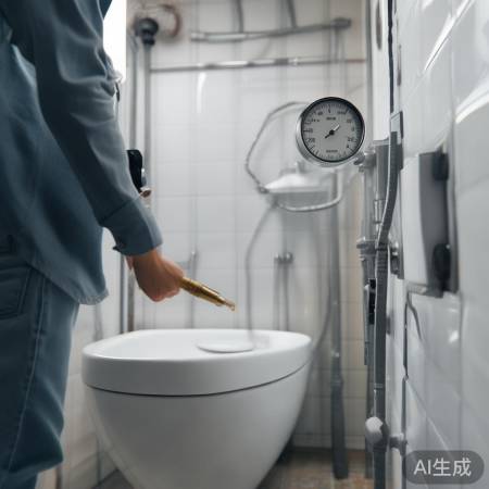 检查水压，确保马桶盖正常运行。