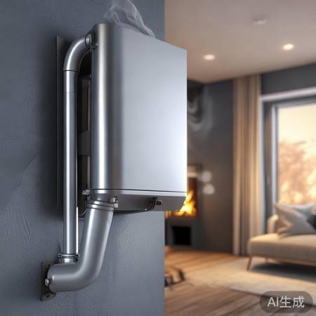 壁挂炉烟管向下安装，防冷凝水，