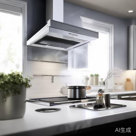 直吸油烟机电机位于下方,抽油烟