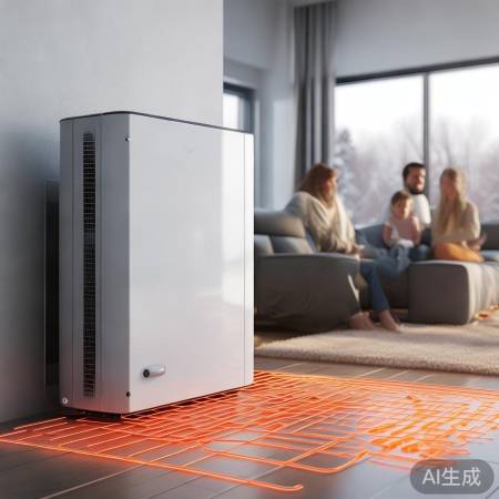 “一机两用，节能环保热水采暖”