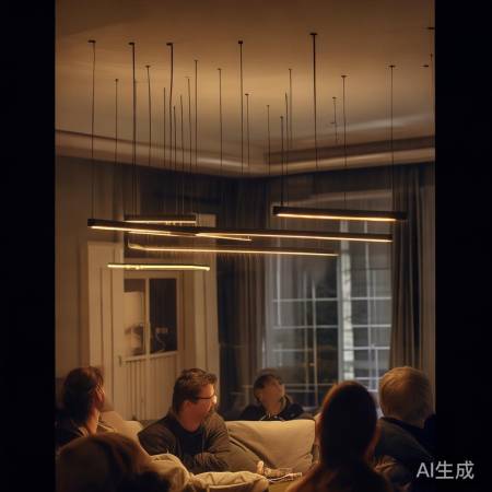 无主灯中央空调线性灯，温馨惬意