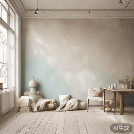 北欧风背景墙：柔和色调，温馨融
