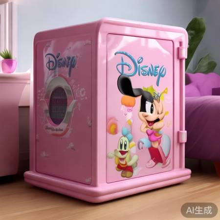 迪士尼粉色卡通保险柜