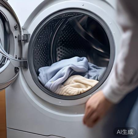 检查洗衣机部件，合理分布衣物