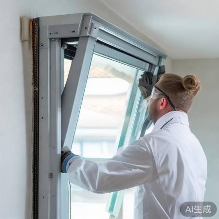 专业师傅安装通风窗