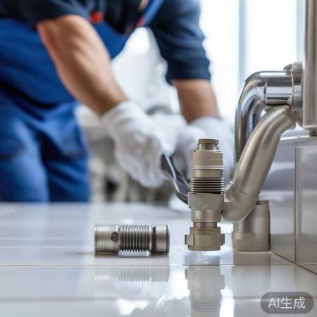 拆下进水嘴，轻拿轻放