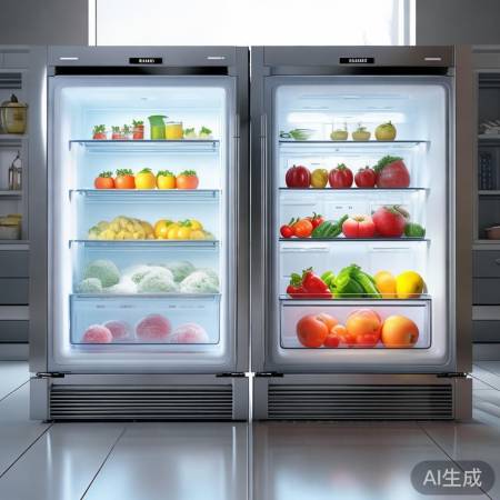 直冷速冷易结霜，风冷慢冷无霜迹