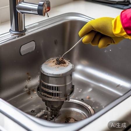 检查洗衣机排水泵，疏通异物