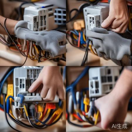 安装新开关，注意线序